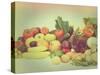 Large Display of Various Fruit and Vegetables with a Vintage Effect-kjpargeter-Stretched Canvas