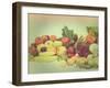 Large Display of Various Fruit and Vegetables with a Vintage Effect-kjpargeter-Framed Photographic Print