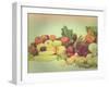 Large Display of Various Fruit and Vegetables with a Vintage Effect-kjpargeter-Framed Photographic Print