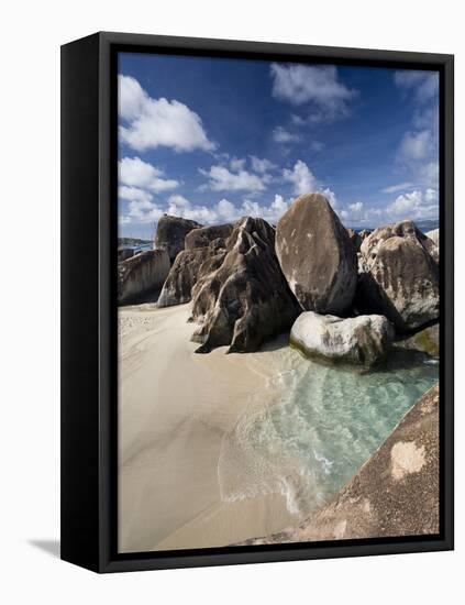 Large Eroded Granite Outcrops at the Baths in Virgin Gorda, British Virgin Islands, West Indies-Donald Nausbaum-Framed Stretched Canvas