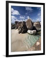 Large Eroded Granite Outcrops at the Baths in Virgin Gorda, British Virgin Islands, West Indies-Donald Nausbaum-Framed Photographic Print