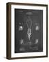 Large Filament Light Bulb Patent-Cole Borders-Framed Art Print