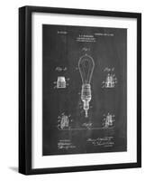 Large Filament Light Bulb Patent-Cole Borders-Framed Art Print