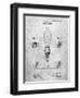 Large Filament Light Bulb Patent-Cole Borders-Framed Art Print