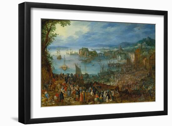 Large Fishmarket, 1603-Jan Brueghel the Elder-Framed Giclee Print