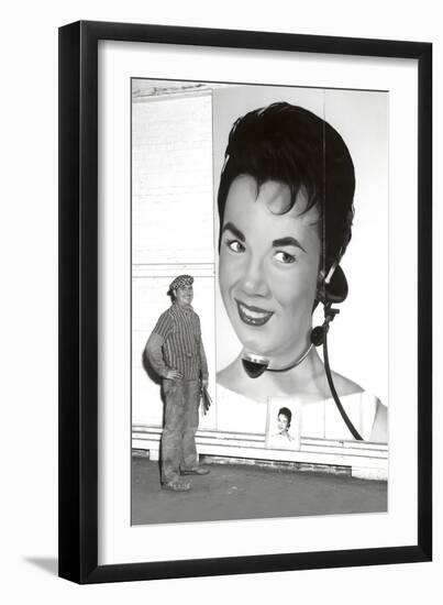 Large Format Portrait, Switchboard Operator-null-Framed Art Print