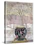 Large Ginger Jar in Snowstorm-Lillian Delevoryas-Stretched Canvas