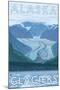 Large Glacier Scene, Alaska-Lantern Press-Mounted Art Print