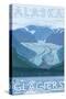 Large Glacier Scene, Alaska-Lantern Press-Stretched Canvas