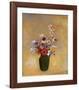 Large Green Vase with Mixed Flowers-Odilon Redon-Framed Art Print