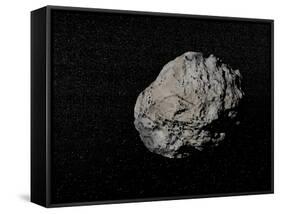 Large Grey Meteorite in the Universe Full of Stars-null-Framed Stretched Canvas