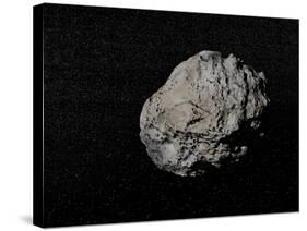 Large Grey Meteorite in the Universe Full of Stars-null-Stretched Canvas