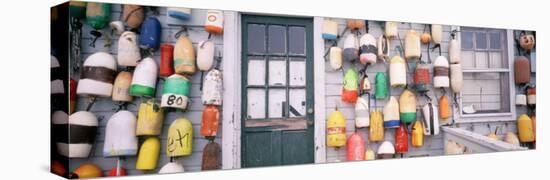 Large Group of Buoys Hanging on a Shack, Niantic, Connecticut, USA-null-Stretched Canvas