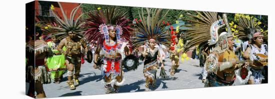 Large Group of People Dancing at a Festival, San Miguel De Allende, Guanajuato, Mexico-null-Stretched Canvas