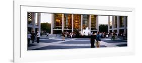 Large group of people in front of a building, Lincoln Center, Manhattan, New York City, New York...-null-Framed Photographic Print