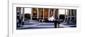 Large group of people in front of a building, Lincoln Center, Manhattan, New York City, New York...-null-Framed Photographic Print