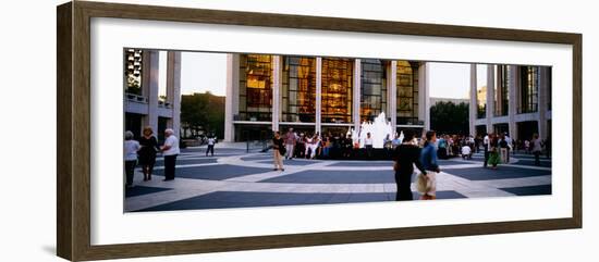 Large group of people in front of a building, Lincoln Center, Manhattan, New York City, New York...-null-Framed Photographic Print