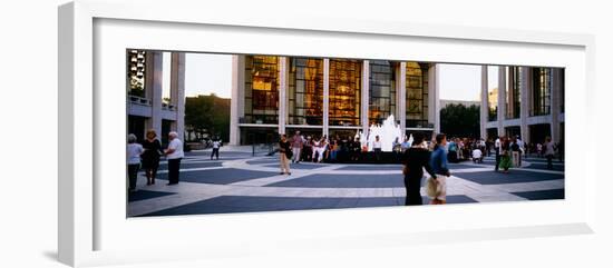 Large group of people in front of a building, Lincoln Center, Manhattan, New York City, New York...-null-Framed Photographic Print