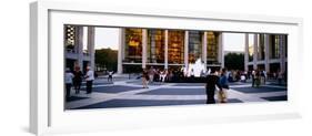 Large group of people in front of a building, Lincoln Center, Manhattan, New York City, New York...-null-Framed Photographic Print