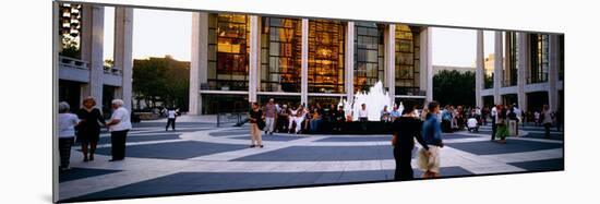 Large group of people in front of a building, Lincoln Center, Manhattan, New York City, New York...-null-Mounted Photographic Print