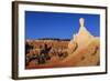 Large Hoodoo in Early Morning Light Seen from a Horse Trail in Winter-Eleanor Scriven-Framed Photographic Print