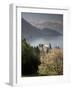 Large hotel with mountain in background, Lake Lucerne, Switzerland-Alan Klehr-Framed Photographic Print