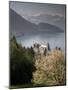 Large hotel with mountain in background, Lake Lucerne, Switzerland-Alan Klehr-Mounted Photographic Print