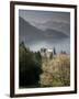 Large hotel with mountain in background, Lake Lucerne, Switzerland-Alan Klehr-Framed Photographic Print