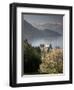 Large hotel with mountain in background, Lake Lucerne, Switzerland-Alan Klehr-Framed Photographic Print