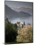 Large hotel with mountain in background, Lake Lucerne, Switzerland-Alan Klehr-Mounted Photographic Print