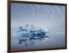 Large iceberg grounded on a reef at Peter I Island, Bellingshausen Sea, Antarctica-Michael Nolan-Framed Photographic Print