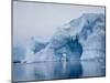 Large iceberg grounded on a reef at Peter I Island, Bellingshausen Sea, Antarctica-Michael Nolan-Mounted Photographic Print