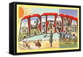 Large Letter Arizona-null-Framed Stretched Canvas