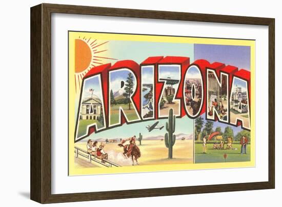 Large Letter Arizona-null-Framed Art Print