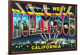 Large letter Greetings from West Hollywood, California-null-Framed Art Print