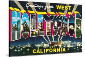 Large letter Greetings from West Hollywood, California-null-Stretched Canvas