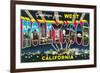 Large letter Greetings from West Hollywood, California-null-Framed Premium Giclee Print