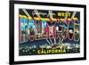 Large letter Greetings from West Hollywood, California-null-Framed Premium Giclee Print