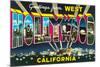 Large letter Greetings from West Hollywood, California-null-Mounted Premium Giclee Print