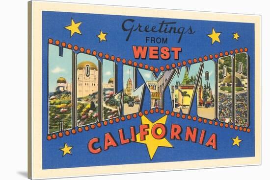 Large Letter Greetings from West Hollywood, California-null-Stretched Canvas