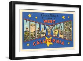 Large Letter Greetings from West Hollywood, California-null-Framed Art Print