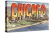 Large Letters in Downtown Chicago, Illinois-null-Stretched Canvas