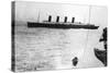 Large Liner Lusitania Leaving in Waters-null-Stretched Canvas