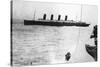 Large Liner Lusitania Leaving in Waters-null-Stretched Canvas