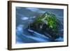 Large Moss Covered Rock Slow Swirling Water-Anthony Paladino-Framed Giclee Print