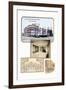 Large Multiple Apartment Building-Geo E. Miller-Framed Art Print