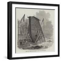 Large New Caisson for the East and West India Dock Company-null-Framed Giclee Print