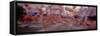 Large number of athletes during marathon race-Panoramic Images-Framed Stretched Canvas