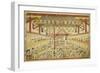 Large Perspective Picture of the Kaomise Performance on the Kabuki Stage, C.1745-Okumura Masanobu-Framed Giclee Print