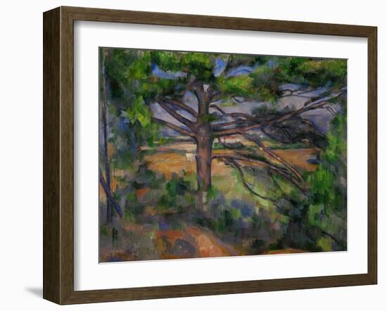 Large Pine Tree and Red Earth, 1890-1895-Paul Cézanne-Framed Giclee Print